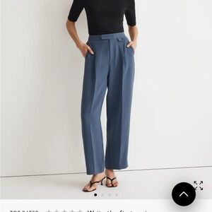 The Rosedale High-Rise Straight Pant in Crepe Nighttime blue